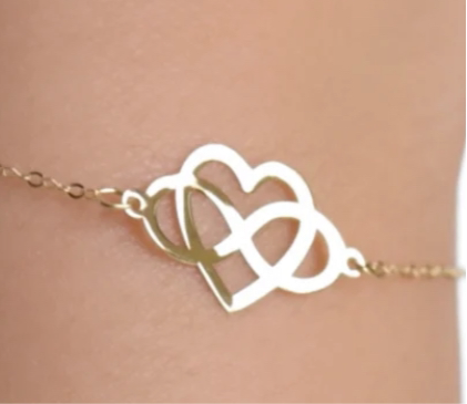 Gourmette Amour infini en Or 18k .