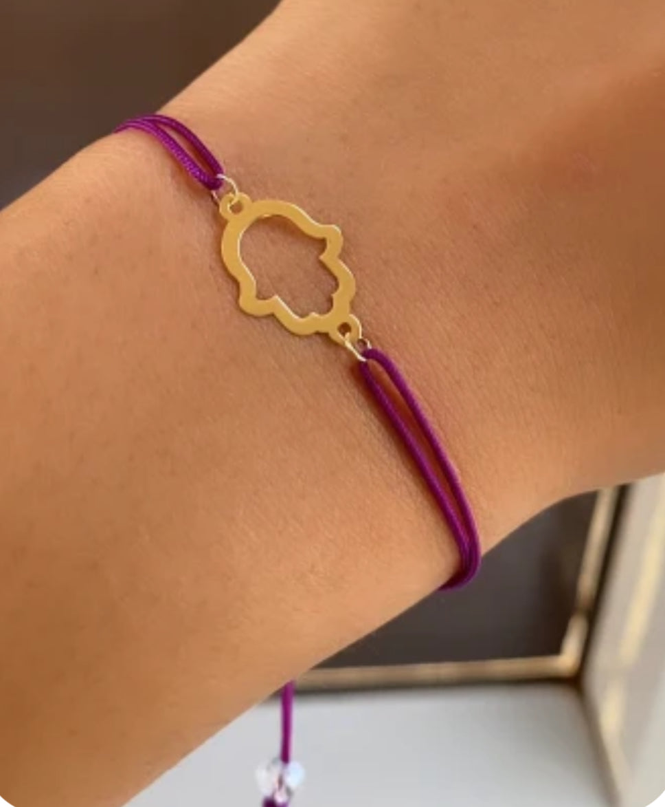 Cordon khemisa en Or 18k . Pendantif Solide