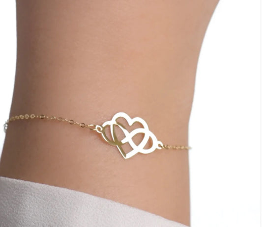 Gourmette Amour infini en Or 18k .