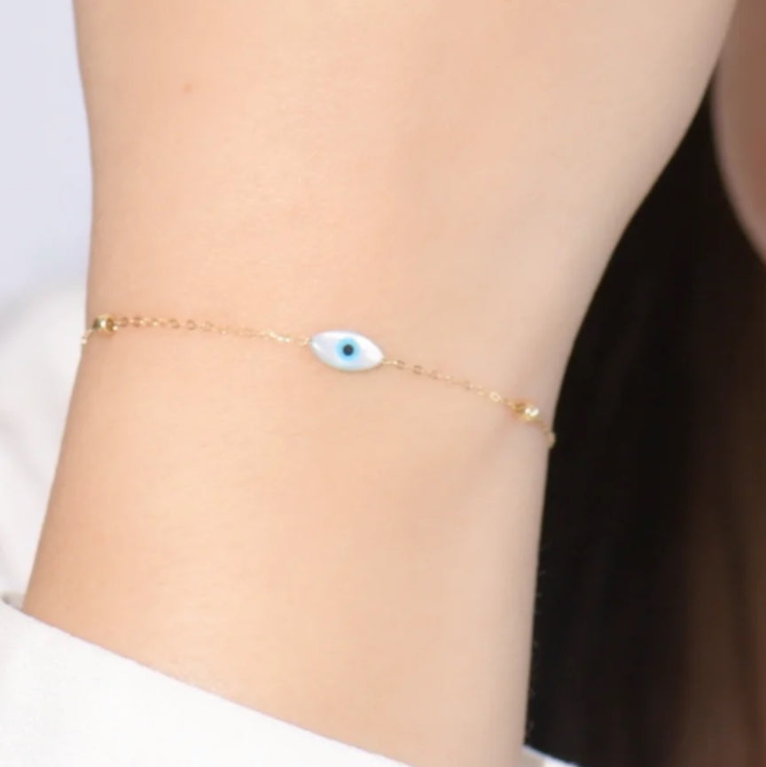 Gourmette EVILE EYE en Or 18k