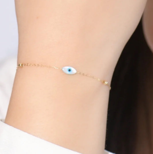 Gourmette EVILE EYE en Or 18k