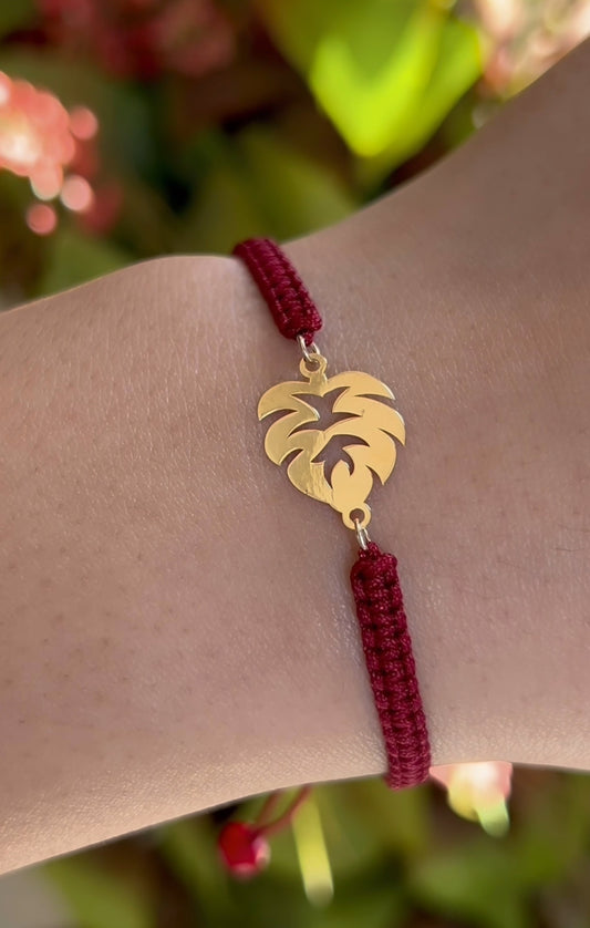 🌿 “L’élégance au naturel – Bracelet feuille en Or 18 carats. Tous les couleurs disponibles