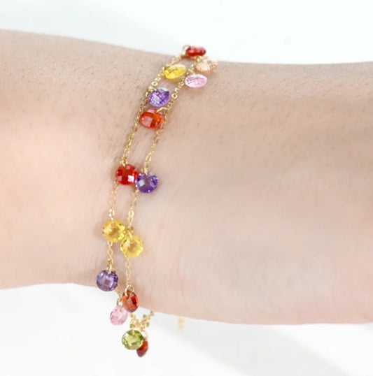 Gourmette double en Or 18k , Très chic 💎