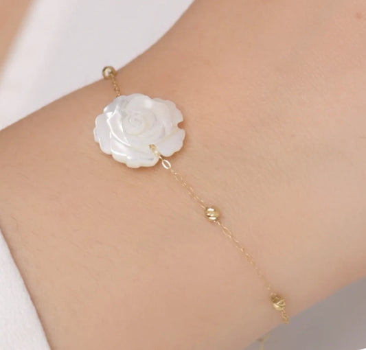 Gourmette Rosa en Or 18 carats